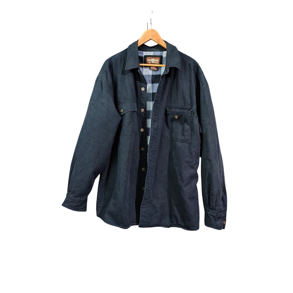 Levi's Strauss & CO Heavy Duty Flannel Lined Navy BLue Men's XL